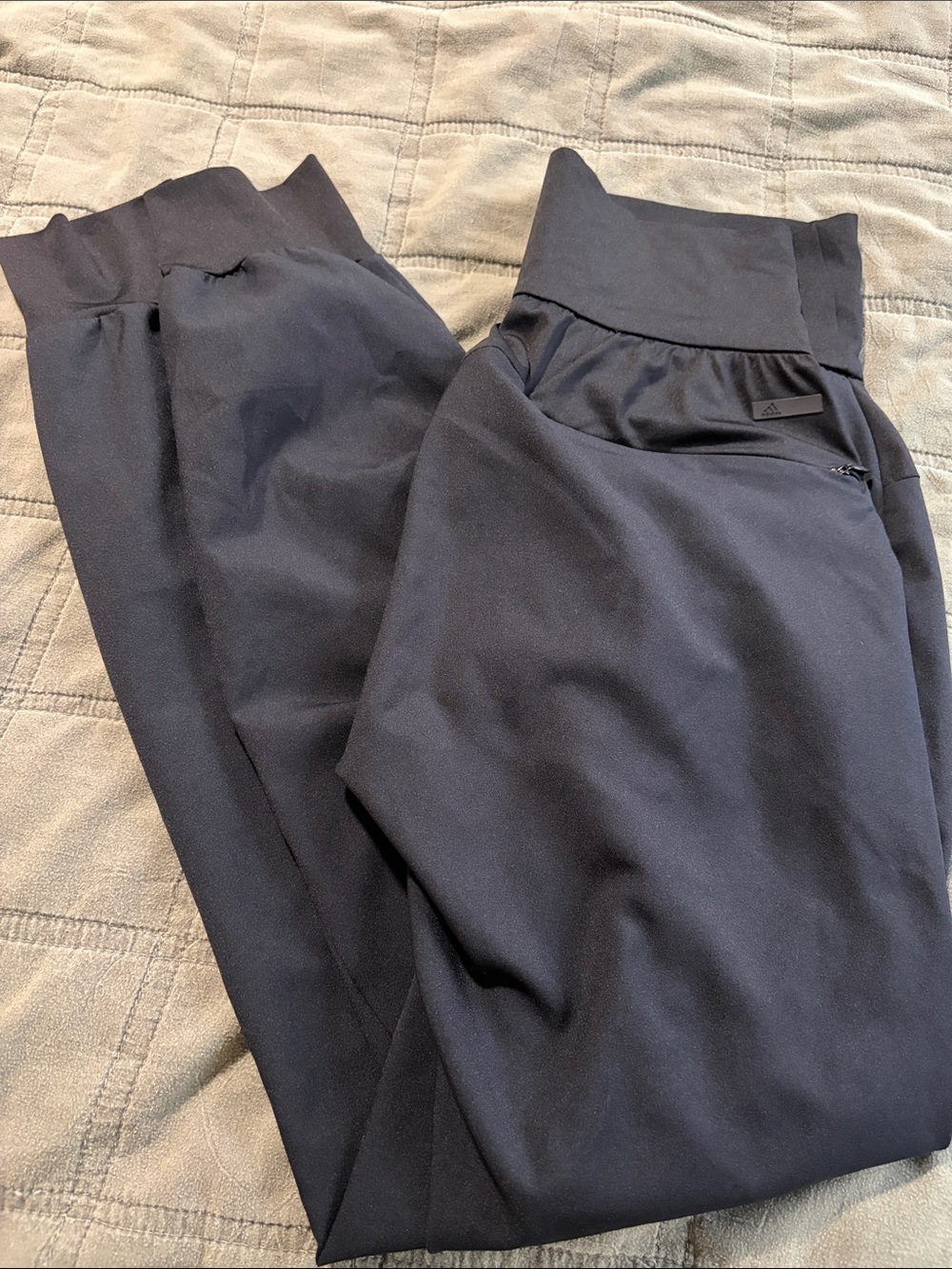 adidas Black High-Waist Leggings with Zipper Pocket